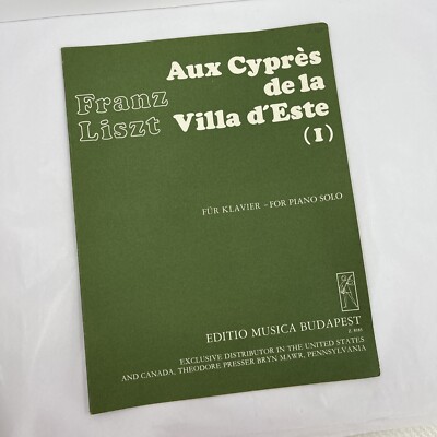 Franz Liszt : Auz Cyprès De La Villa D este (1) (Staple-bound Paperback)