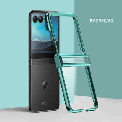 Glossy Transparent PC Case for Motorola RAZR 60 50 Ultra 2025 Clear Hinge Cover