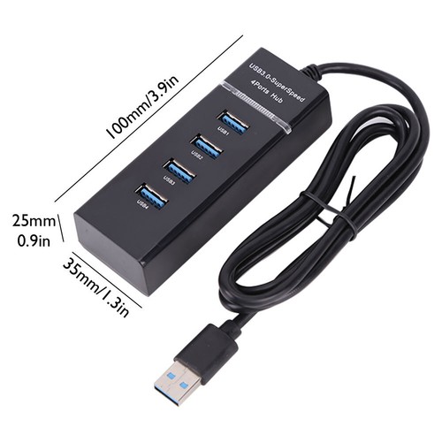 HUB Docking 5Gbps Multi USB 3.0 Adapter 4 Ports USB Extender Portable - Afbeelding 6 van 7