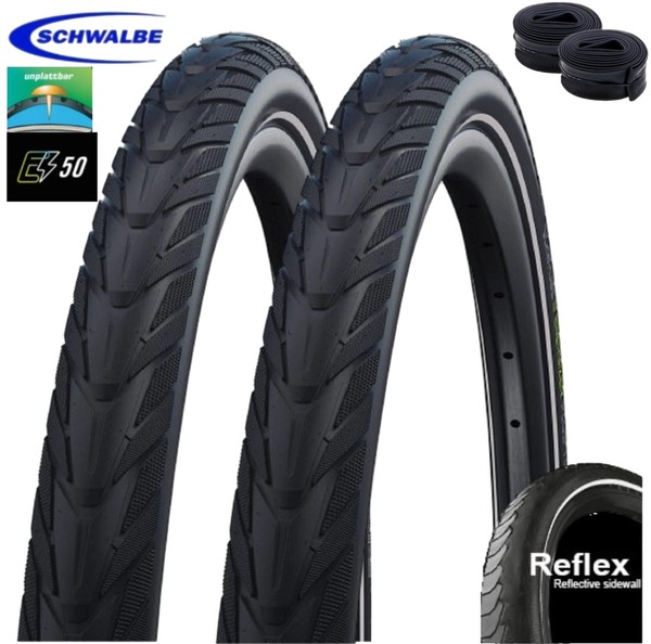 Schwalbe Energizer Plus Performance Fahrradreifen Schwarz/Reflex 37-622(28X1,40)-image
