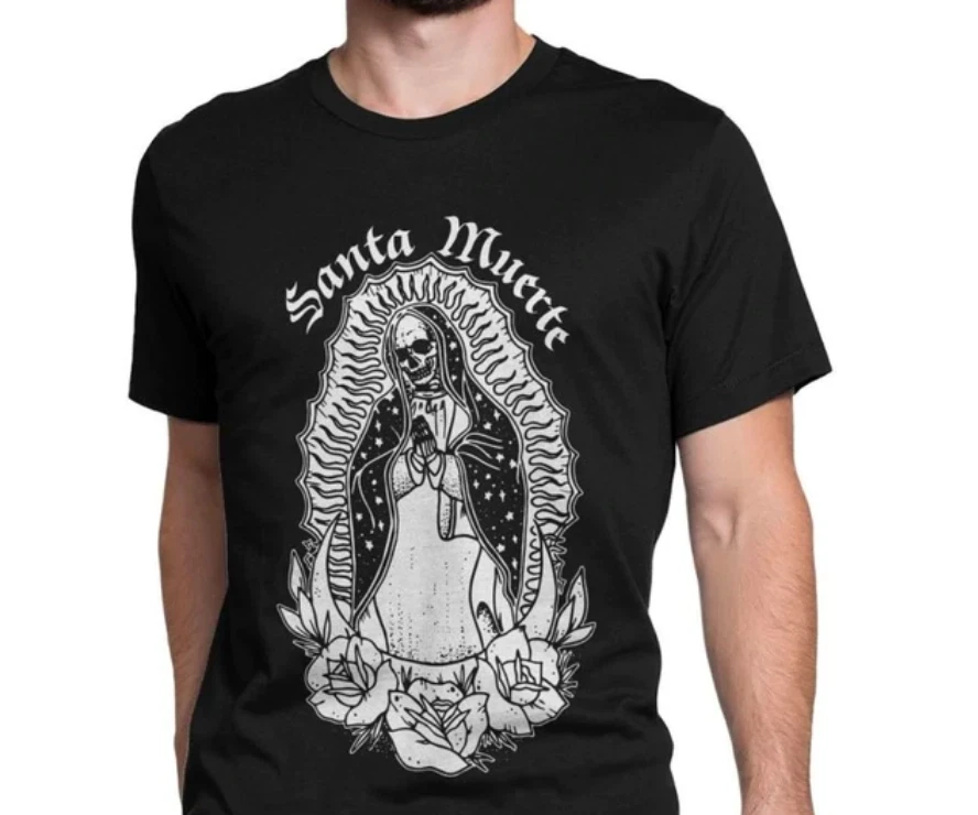 T shirt santa muerte clearance