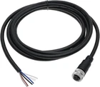 6.6ft M12 Female Straight 5 Pin Aviation Connector Socket Electrical Cable 2M