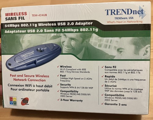 TRENDNET WIRELESS WiFi USB ADAPTER MODEL TEW-424UB