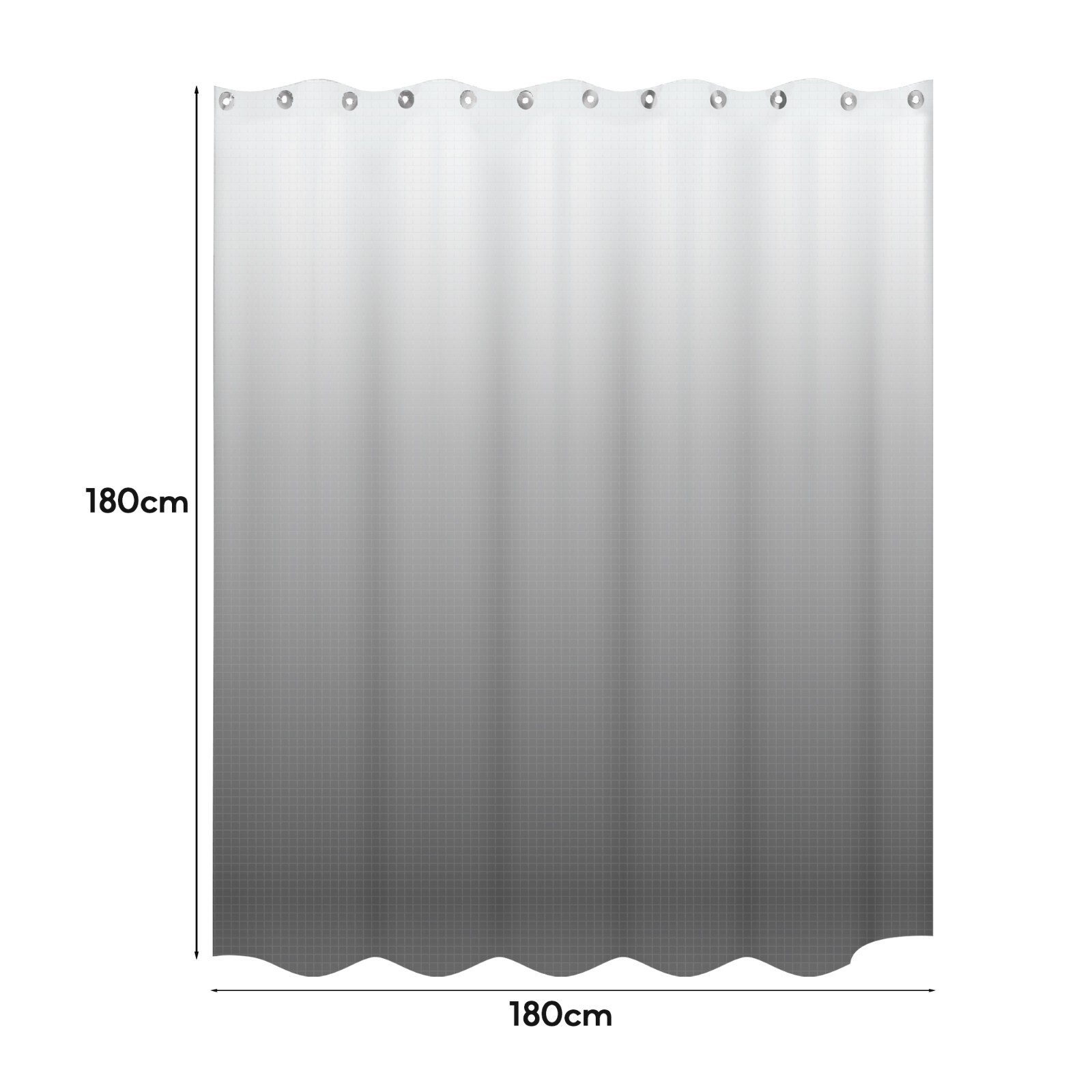 Shower Curtain Mould Proof Mildew Resistant Bathroom Polyester Fabric