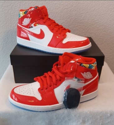 Nike Air Jordan 1 Mid SE Barcelona Sweater Chile Red White DC7294-600 Men's 11.5