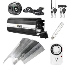 600W HPS Grow Light Kit Digital Dimmable Electronic Ballast Gull Wing Reflector