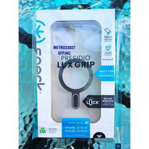 Apple iPhone 15 Plus Speck-Presidio LUX GRIP Clear Case "SALE"