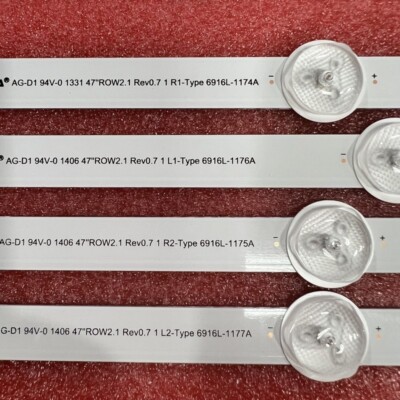 Kit 12 Bandes LED Pour TV LG 47" (modèles LN5400, LA6200, Etc.) - Compatible, Neuf