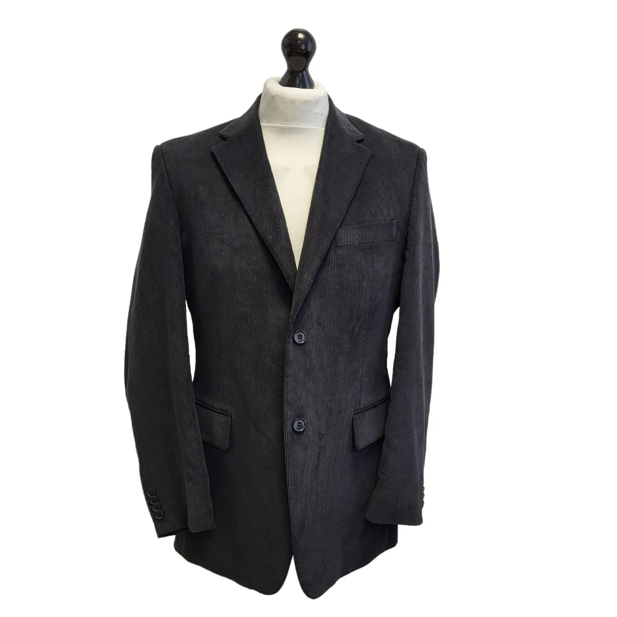 Vintage Springfield Corduroy Suit Jacket Black UK Men s 40