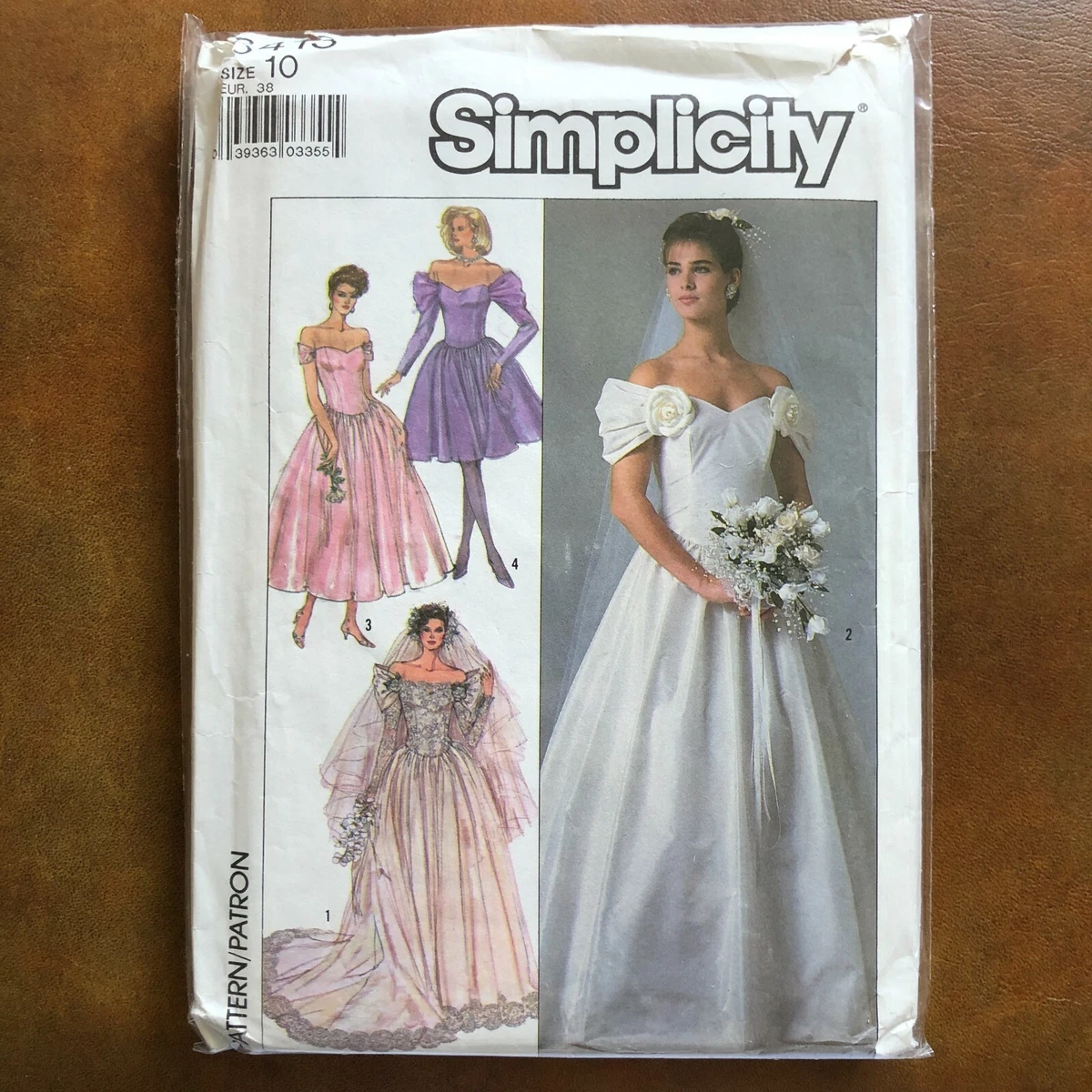 princess polly baby blue dress Vintage Simplicity Brides Bridesmaid Dress or Gown, Sweetheart Neckline,  off Shoulder, 2 Sleeve Lengths,overlay & Train Size 8 Pattern 6241 main image 0