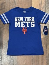 New York Mets MLB Youth Girls Short Sleeve Logo Shirt Large 10/12 - NWT