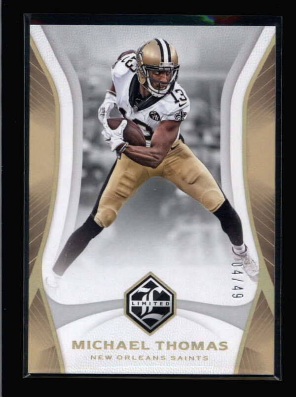MICHAEL THOMAS 2018 PANINI LIMITED #69 HOLO-GOLD PARALLEL #04/49