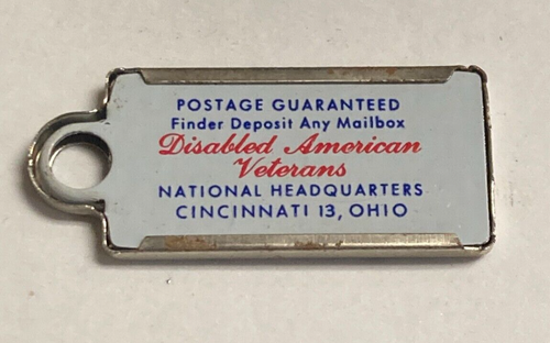1958 Pennsylvania Disabled Veterans Mini License Plate Key Chain Tag - Picture 2 of 2