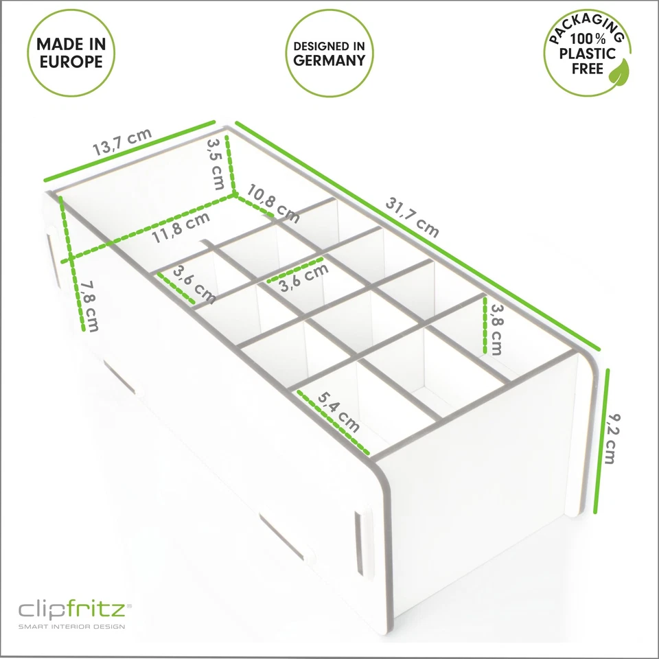- Stiftebox aus Holz ca.14x32cm Schreibtisch Stiftehalter für Kinder, Erwachs... - Bild 3 von 4