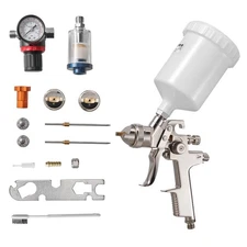 VEVOR LVLP Air Spray Gun Gravity Feed Paint Sprayer Gun 3 Nozzles (1.3/1.4/1.7mm