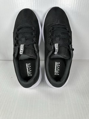 Size 10 Under Armour Shoes Mens WIDE Black White Charged  display picture 2