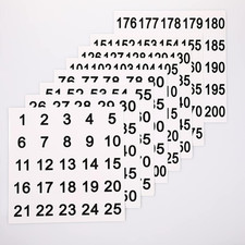 1 to 200 Vinyl Consecutive Number Stickers 2-Inch Square Self Adhesive Labels Wa