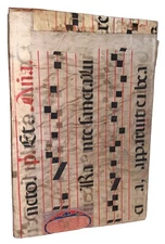 1491, ILLUMINATED VELLUM ANTIPHONAL MANUSCRIPT, ELEPHANT FOLIO, CHOIR BOOK