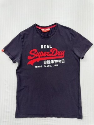 Superdry Navy L Vintage Japan Graphic T-Shirt Kurzarm
