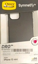 otterbox symmetry fitted case black for apple iphone 12/13 mini
