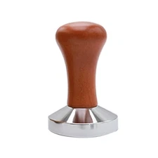 Stainless Steel Coffee Tamper 51mm 53mm 58mm with Smooth Wooden Handle