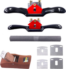 8Pcs 9" 10" Adjustable Spokeshave Kit Contains Manual Planer with Flat