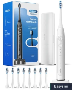 Electric Toothbrush Rechargeable 5 Modes Wireless Charging 8 Heads