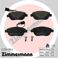 Zimmermann Bremsbelagsatz, Scheibenbremse Vorderachse U.A. FüR Fiat, Lancia