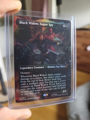 MTG Black Widow, Super Spy Foil NM #347 Marvel Super Heroes