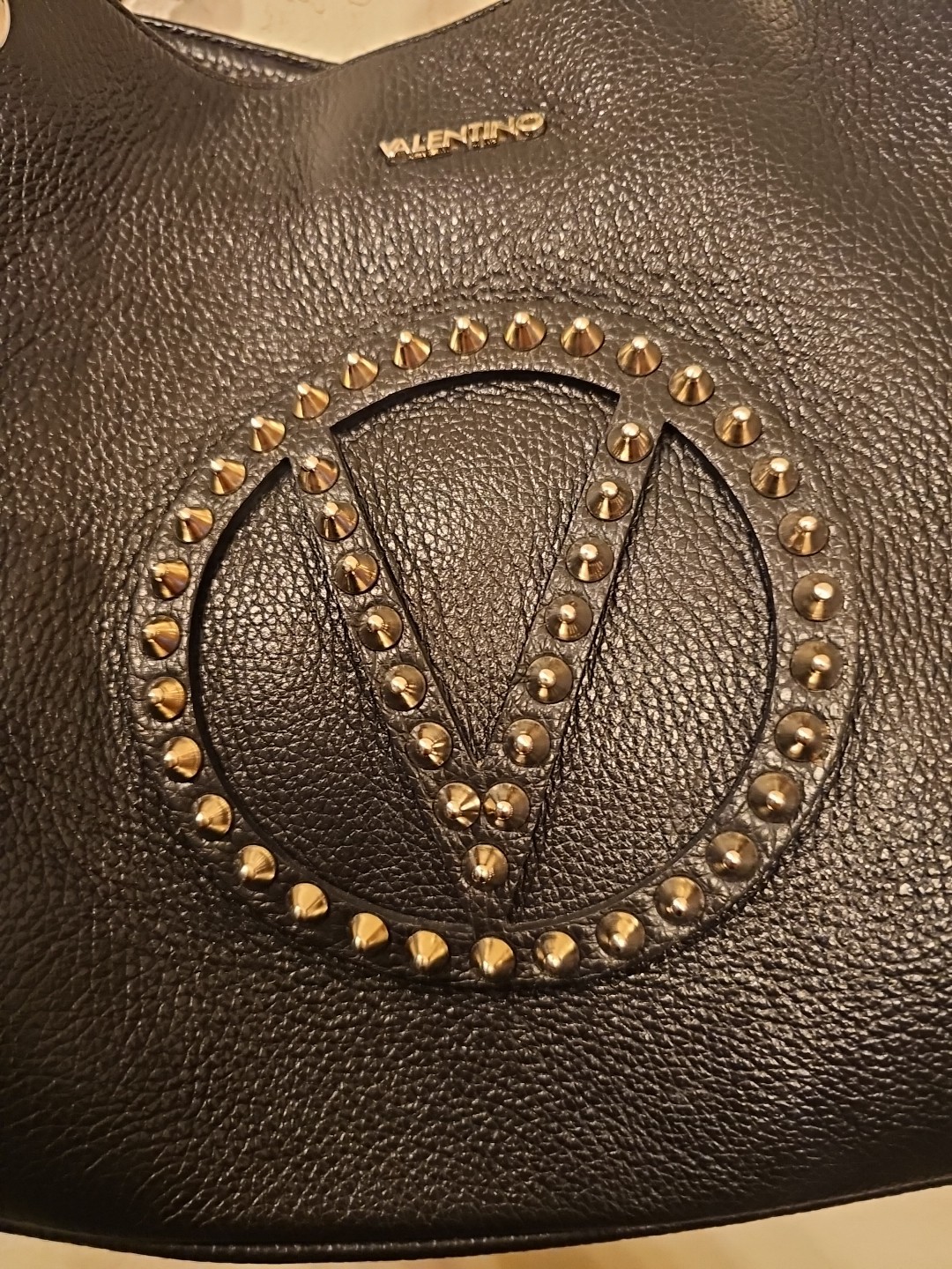 Valentino By Mario Valentino Luisa Rock Leather Shoulder Bag Women's Black  thumbnail 4