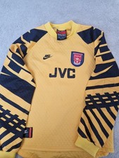 VINTAGE ORIGINAL ARSENAL 1995-1997 XL BOYS GOALKEEPER GK SHIRT NIKE JVC 