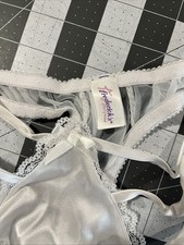 Frederick  s Of Hollywood Panties Size L White Satin Lace Strappy Bride - New