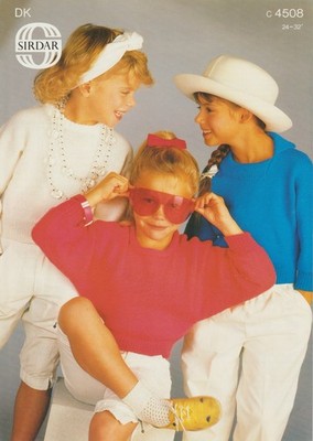 3 einfache Strickanleitungen für Kinder Pullover Sirdar 4508