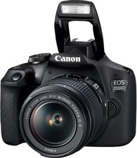 Canon EOS 2000D 24.1MP Digital SLR Camera - Black