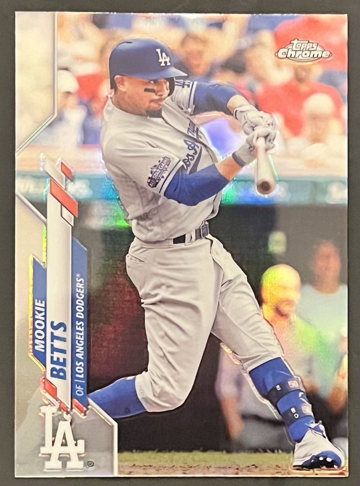 2020 Topps Chrome Mookie Betts Refractor #100 Los Angeles Dodgers
