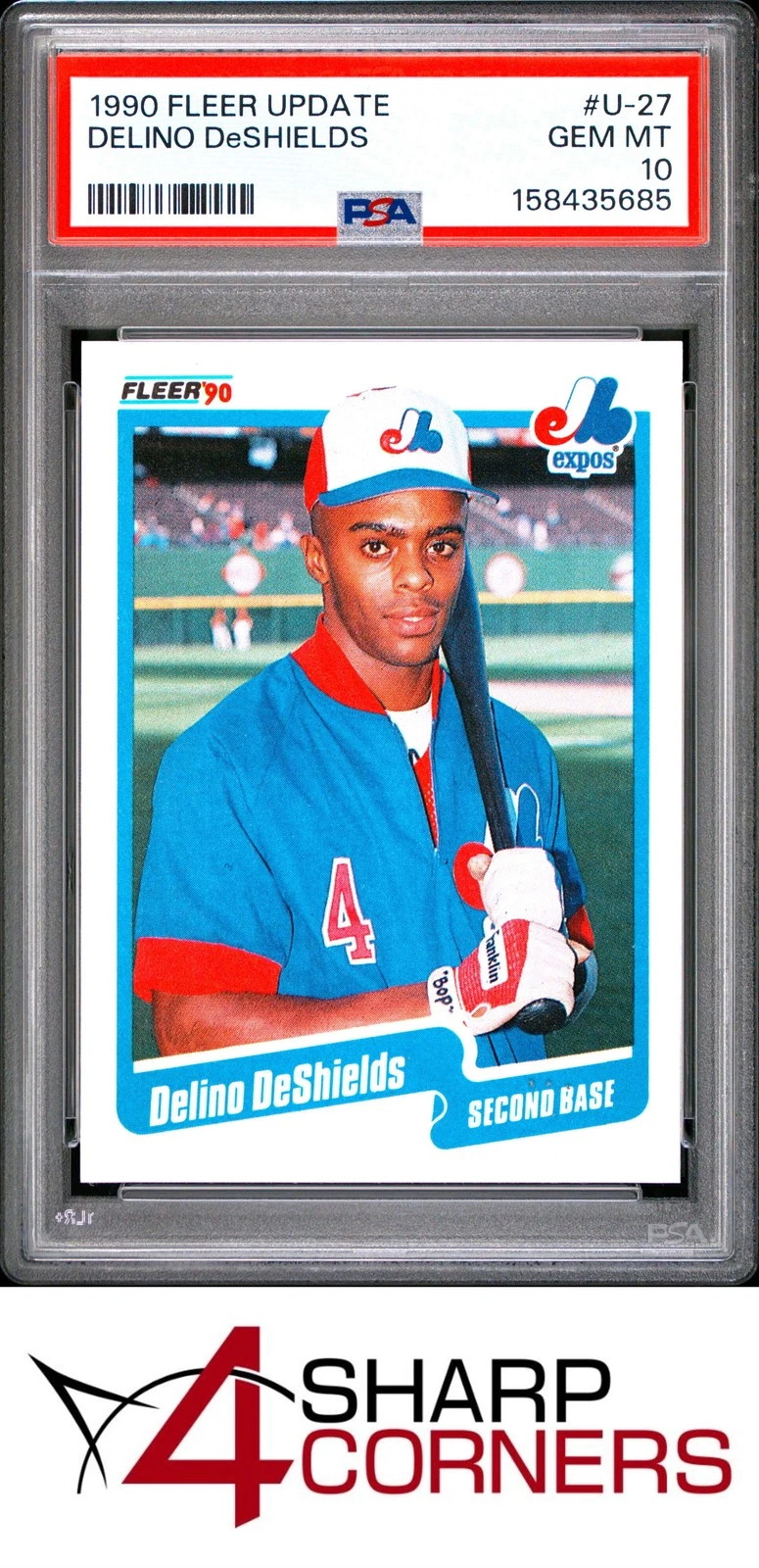 1990 Fleer Update Delino DeShields #U-27 card