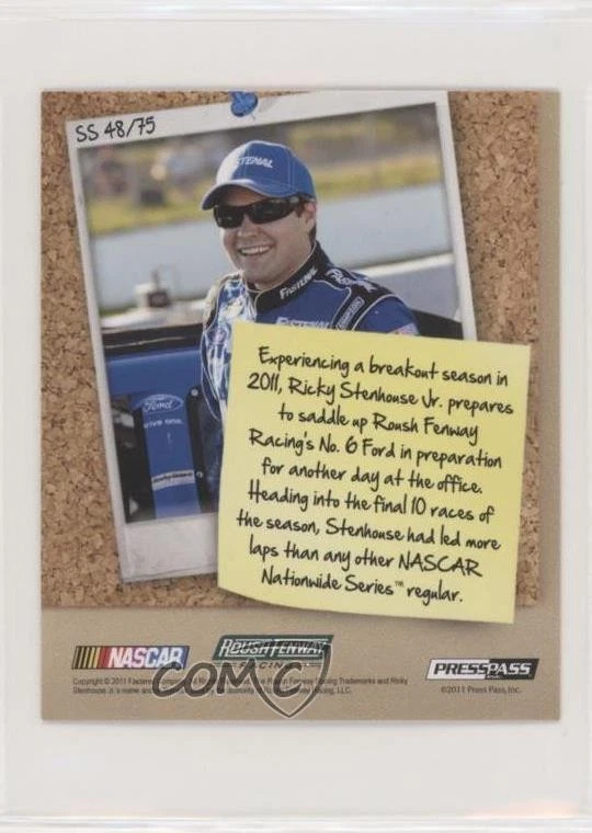 2012 Press Pass Snapshots Ricky Stenhouse Jr #SS48 - Image 2 of 2