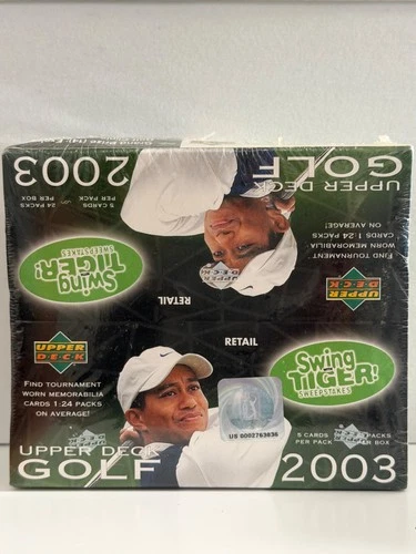 2003 Upper Deck Golf Booster Box Factory Sealed Swing With Tiger Woods 24 Packs