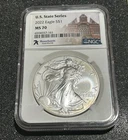 2022 1oz .999 Silver Eagle US State Series Massachusetts NGCS MS70 Light Toning