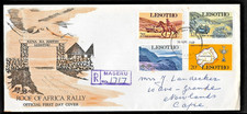 First Day Cover 1969 Lesotho Roof of Africa Rally