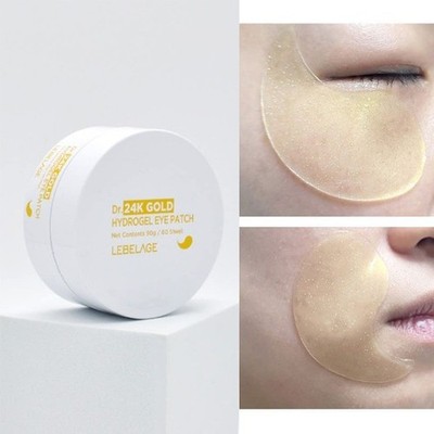 LEBELAGE Dr.24K Gold Hydrogel Augenklappe 90g x 60 Stück Faltenpflege...