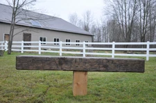 Solid  Pine Hand Hewn Rustic Barn Beam Fireplace Mantel 8 by 10 by 66" 