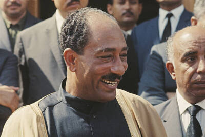 Newly appointed President of Egypt, Anwar Sadat 1970 OLD PHOTO