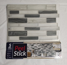 19 Pck 9.4X10 Peel Stick Backsplash Kitchen/ Bathroom Mosaic Tiles Wall D cor