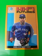 Orelvis Martinez 2022 Bowman Chrome Hi-Fi Futures Orange 12/25 , Blue Jays
