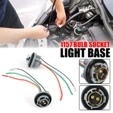 2x 1157 LED Brake Stop Turn Light Signal Bulbs Socket Pig Tail Plug Wire Harness