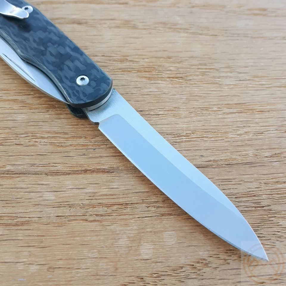 Cold Steel Lucky Pen Pocket Knife 2.6" CPMS35VN Steel Blades Carbon Fiber Handle - Image 4 of 4