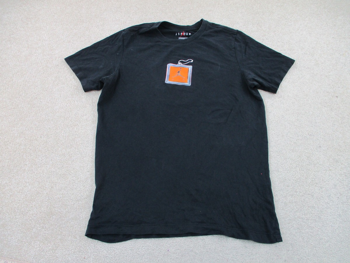 black and orange jordan shirt
