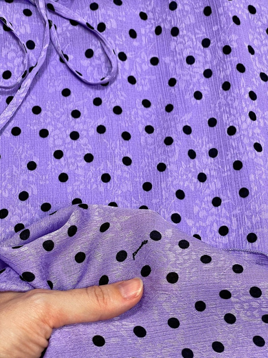 Pinko Dress Polka Dot Purple Womens Piccadilly Jaquard Size