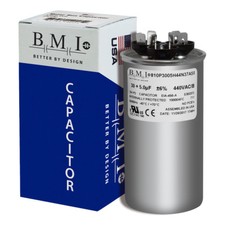 Air Conditioning HVAC Round Dual Motor Run Capacitor 30 5 MFD 370 Volt 440 VAC
